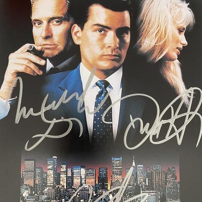 Wall Street cast signed movie photo