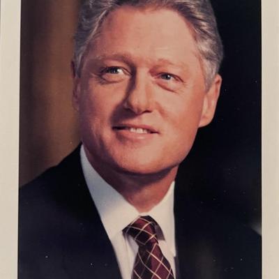 Bill Clinton facsimile signed photo