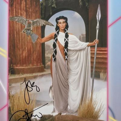 Cher signed magazine page