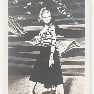 Valerie Bettis signed postcard