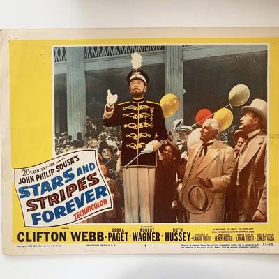 Stars and Stripes Forever 1952 vintage lobby card