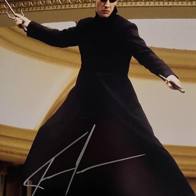 The Matrix Keanu Reeves signed photo