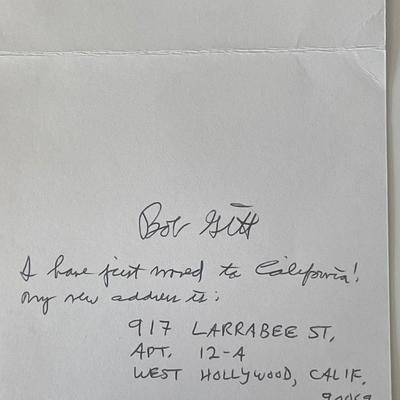 Film director Robert Gitt signed card