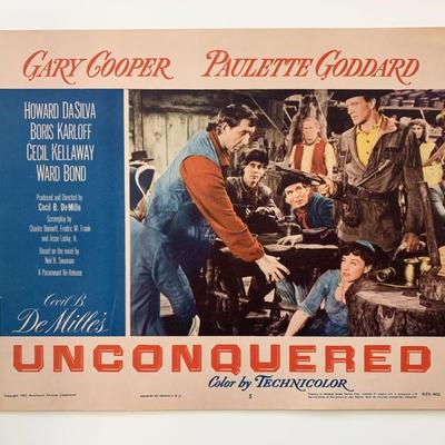 Unconquered  original 1955R vintage lobby card