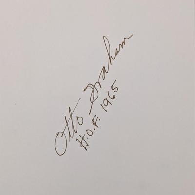 NFL Hall Of Famer Otto Graham Autograph