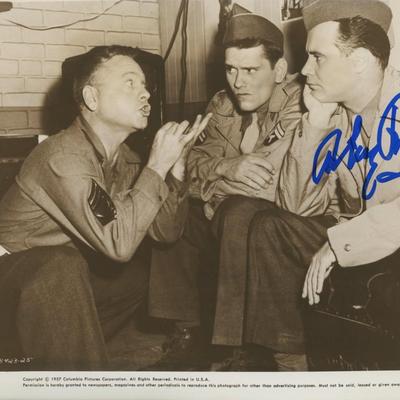 Mickey Rooney signed "Operation Mad Ball" movie photo 