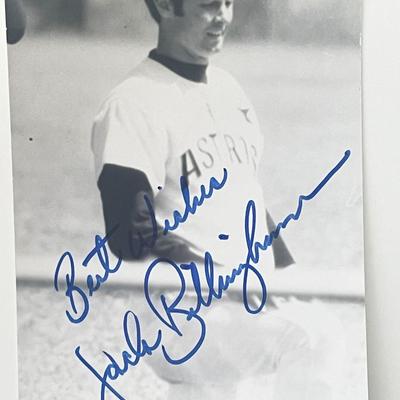 Jack Billingham signed photo post card