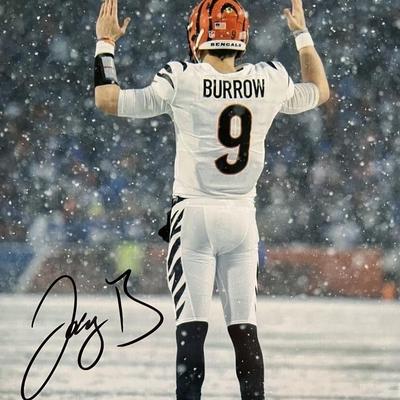 Cincinnati Bengal Quaretback Joe Burrow signed photo