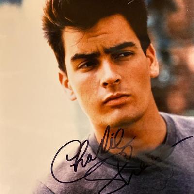 Charlie Sheen signed photo
