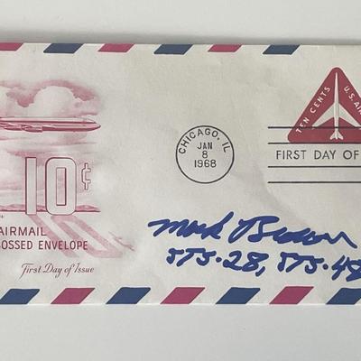 Test pilot Mark Brown signed cover