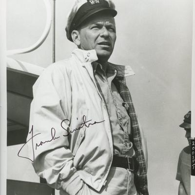 Frank Sinatra signed "Assault on a Queen" movie photo. GFA Authenticated