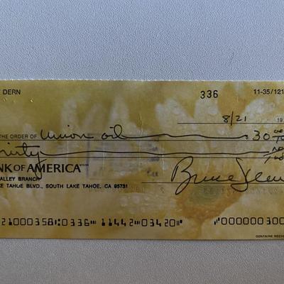 Bruce Dern signed check