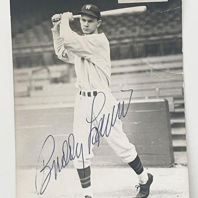 Buddy Lewis signed photo post card