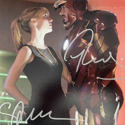 Iron Man Robert Downey Jr. and Gwyneth Paltrow signed photo