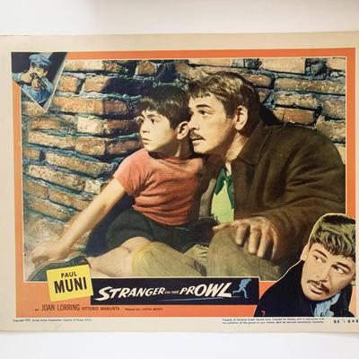 Stranger on the Prowl original 1953 vintage lobby card