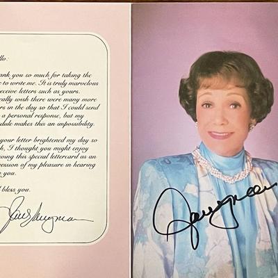 Jane Wyman signed letter