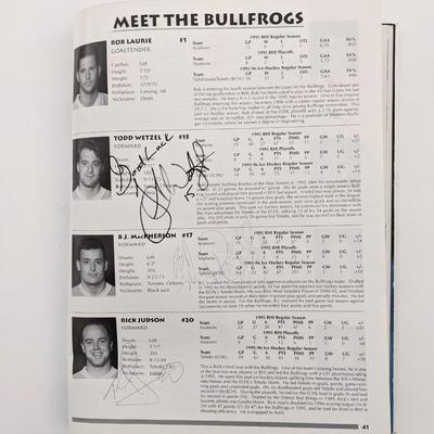 Anaheim Bullfrogs Roller Hockey Program - 15 Autographs