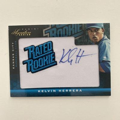 2012 Panini Signature Series Kelvin Herrera Signed Rookie Patch 