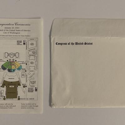 Bush, Cheney 2001 Inauguration Invitation