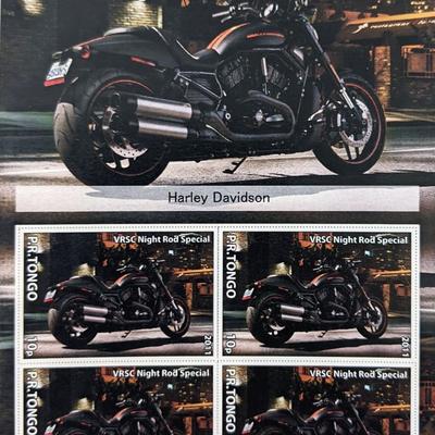 Harley Davidson Stamp Set
