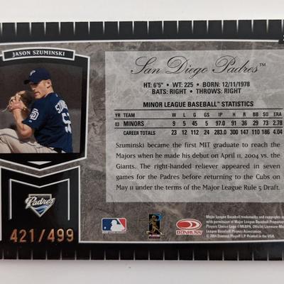 Jason Szuminski Signed Baseball Trading Card - Leaf Certified Cuts #274 2004 No. 421 of 499