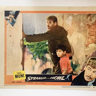Stranger on the Prowl original 1953 vintage lobby card