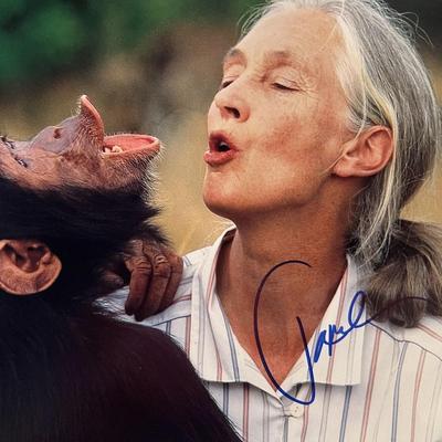 Jane Goodall signed photo