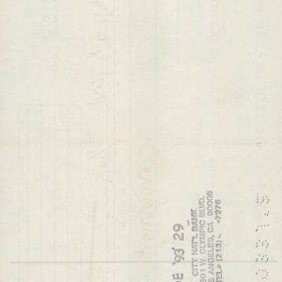 Samantha Eggar signed check