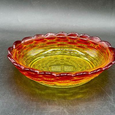 Indiana Glass Amberina Depression Era Bowl