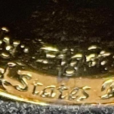 US Air Force Sterling Silver 18k Gold Plated Ring