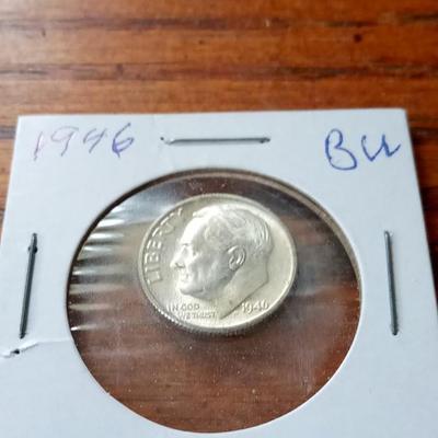 LOT 6 1946 ROOSEVELT DIME