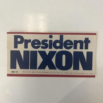 Richard Nixon presidential campaign  sticker 
