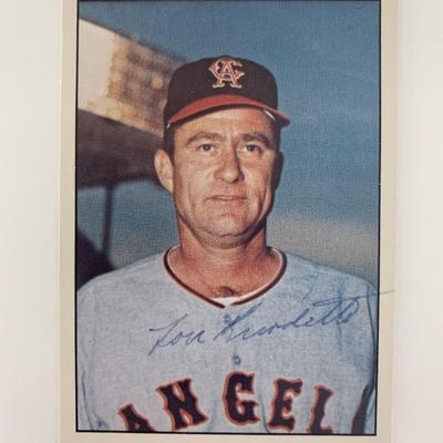Lew Burdette signed baseball card