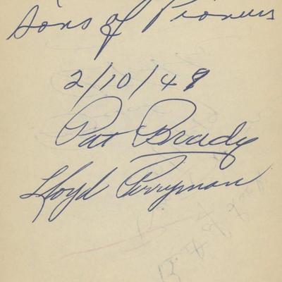 The Sons of the Pioneers signature cut