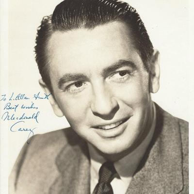 Macdonald Carey signed photo