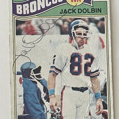 Denver Broncos Jack Dolbin 1997 Topps #113 signed trading card 