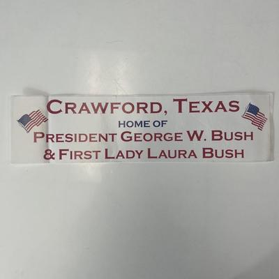 George W. Bush & Laura Bush home state Texas bumper sticker