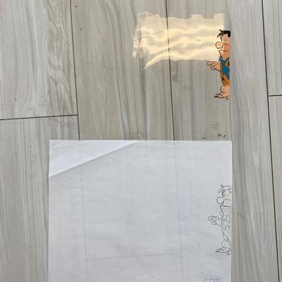 The Flintstones original artwork and cel. 