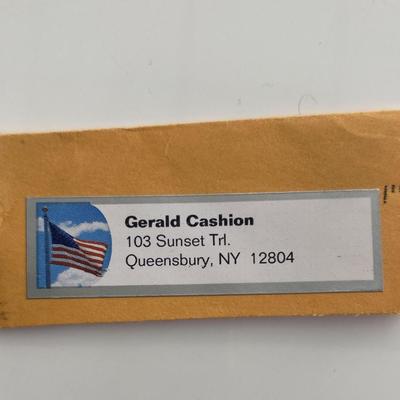 Gerald Cashion return address label