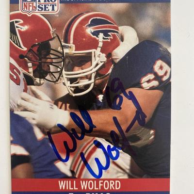 Buffalo Bills Will Wolford1990 NFL #445 signed trading card