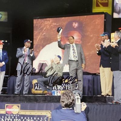 Hank Aaron signed photo