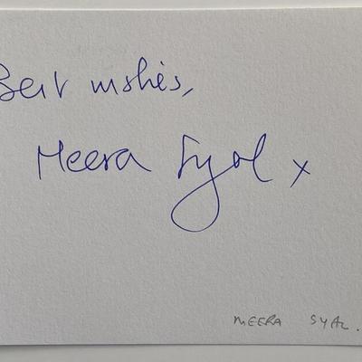 Meera Syal original signature 