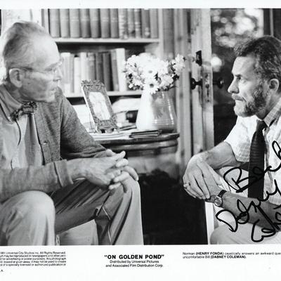 On Golden Pond Dabney Coleman signed movie photo