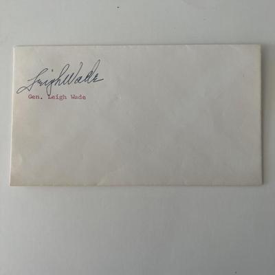 General Leigh Wade original signature 