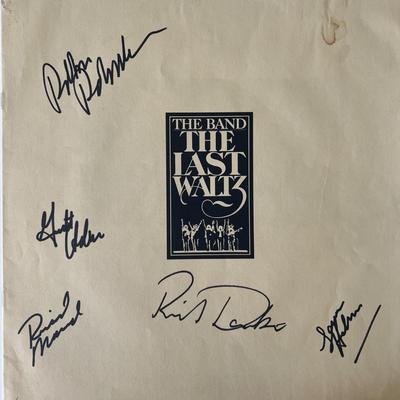 The Band The Last Waltz signed insert book 