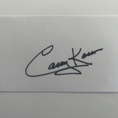DJ Casey Kasem original signature