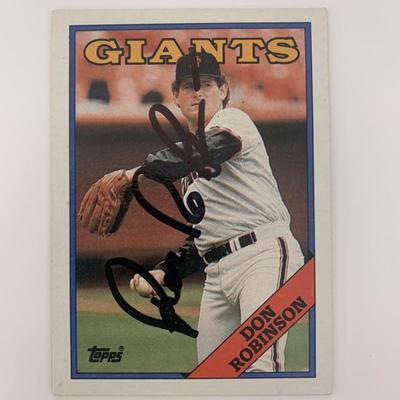 Don Robinson signed baseball card