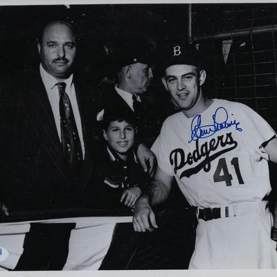 Clem Labine signed photo. PSA