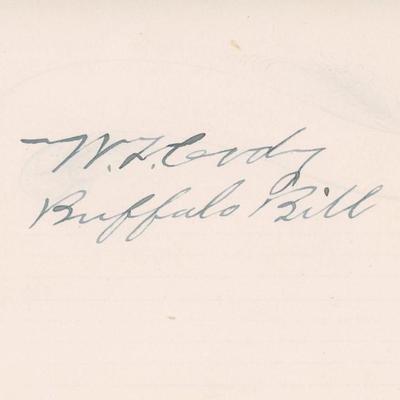 Buffalo Bill signature cut. GFA Authenticated