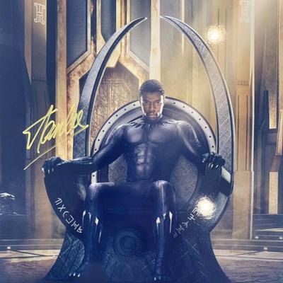 Chadwick Boseman Black Panther signed photo. GFA Authenticated